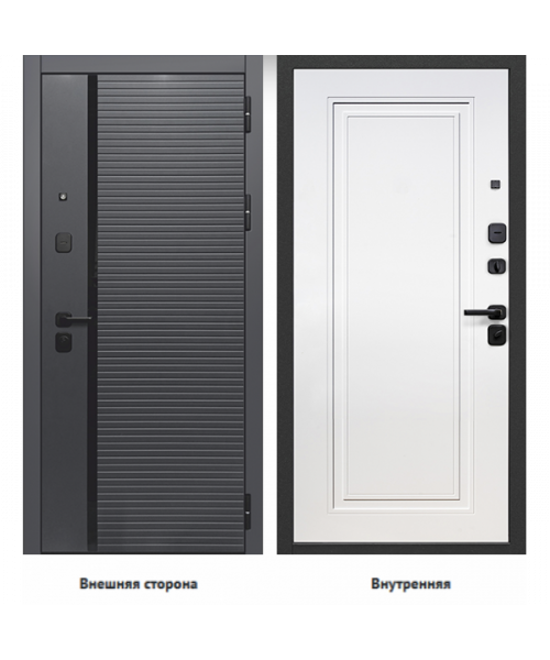 2 МДФ букле графит эмали белый